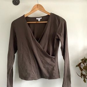 Frank and Oak wrap style long sleeve